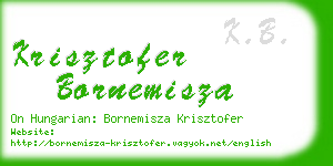 krisztofer bornemisza business card